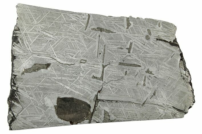 Etched Saint-Aubin Iron Meteorite Slice ( g) - France #346547